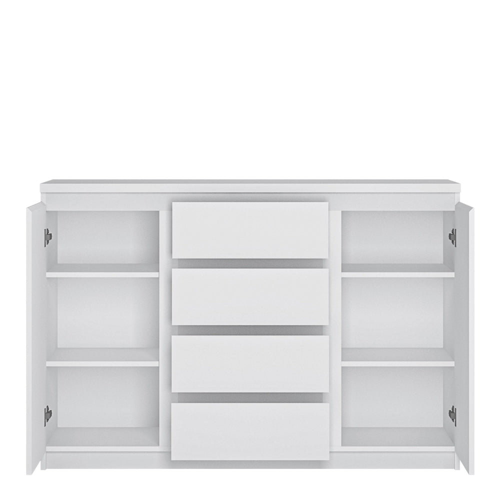 Fribo 2 door 4 drawer sideboard in White - TidySpaces