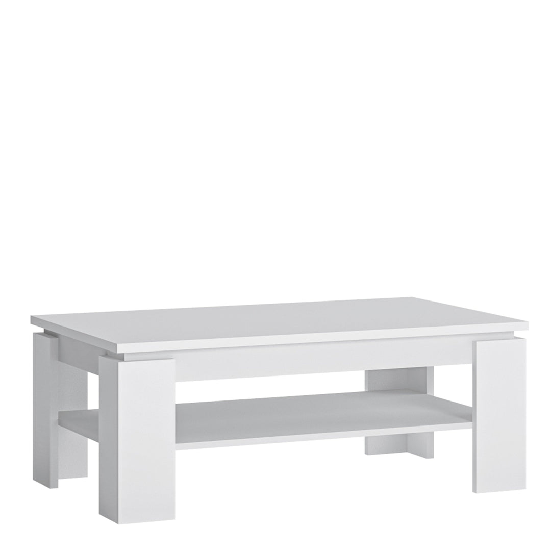 Fribo Large coffee table in White - TidySpaces