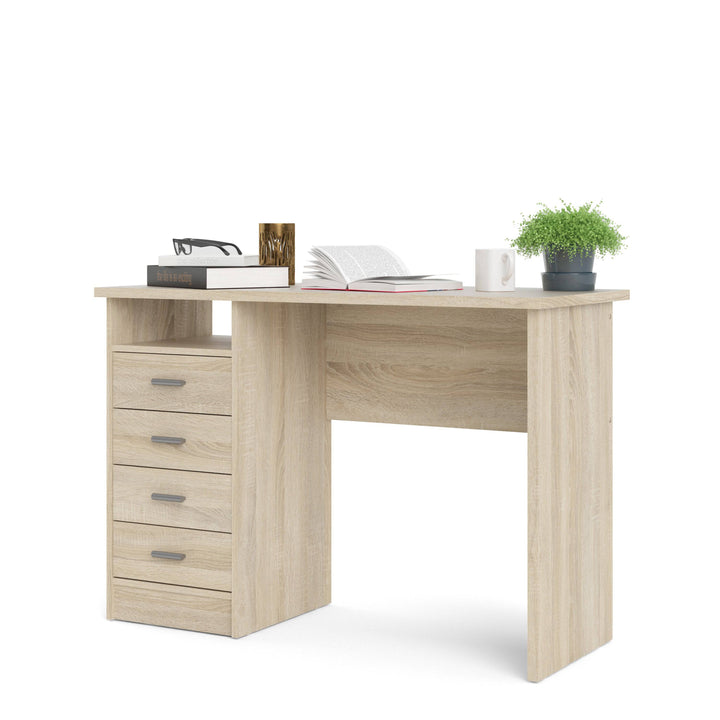 Function Plus 4 Drawer Desk in Oak - TidySpaces