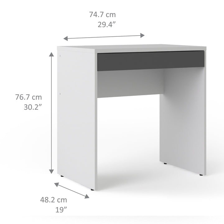 Function Plus Desk White Grey