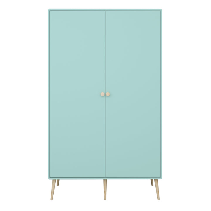 Gaia Wardrobe 2 Doors in Cool Mint - TidySpaces