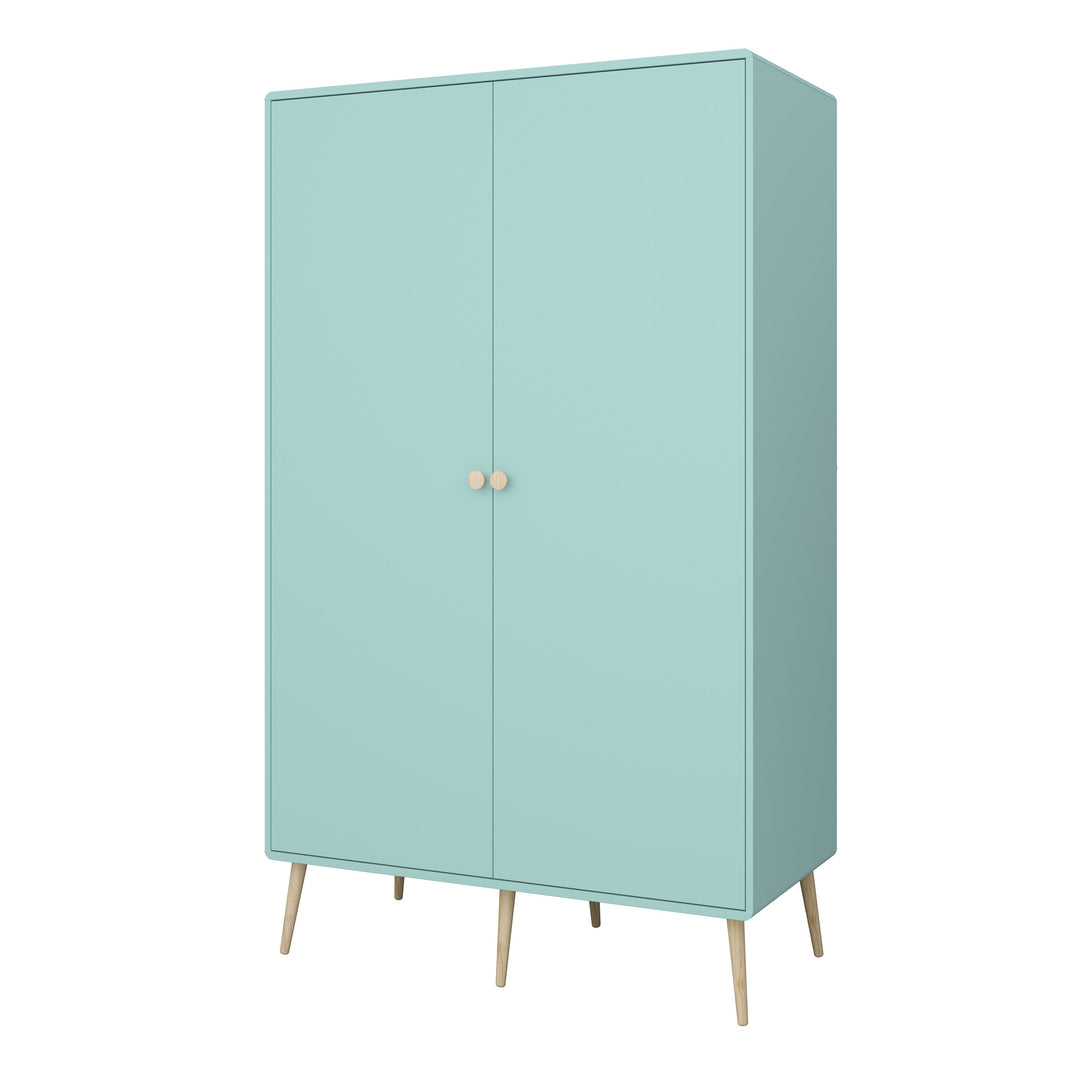 Gaia Wardrobe 2 Doors in Cool Mint - TidySpaces