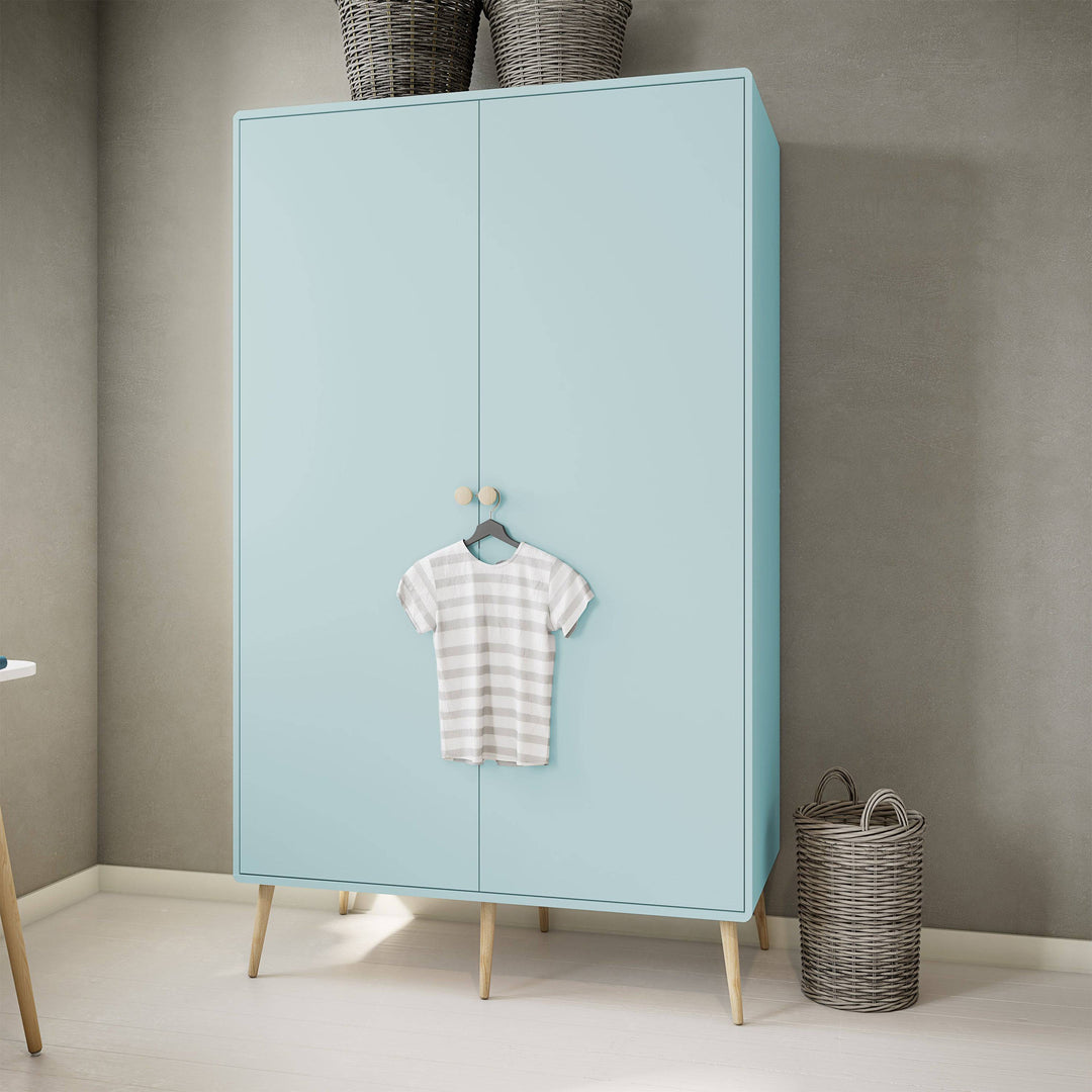 Gaia Wardrobe 2 Doors in Cool Mint - TidySpaces