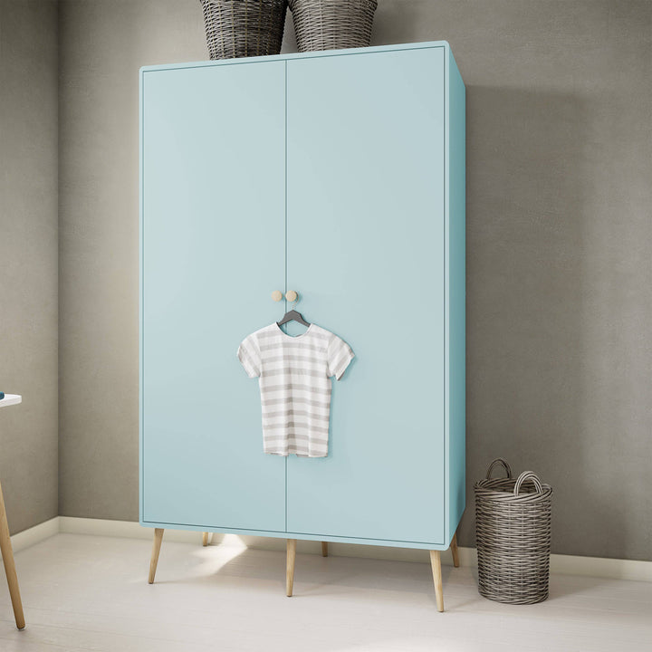 Gaia Wardrobe 2 Doors in Cool Mint - TidySpaces