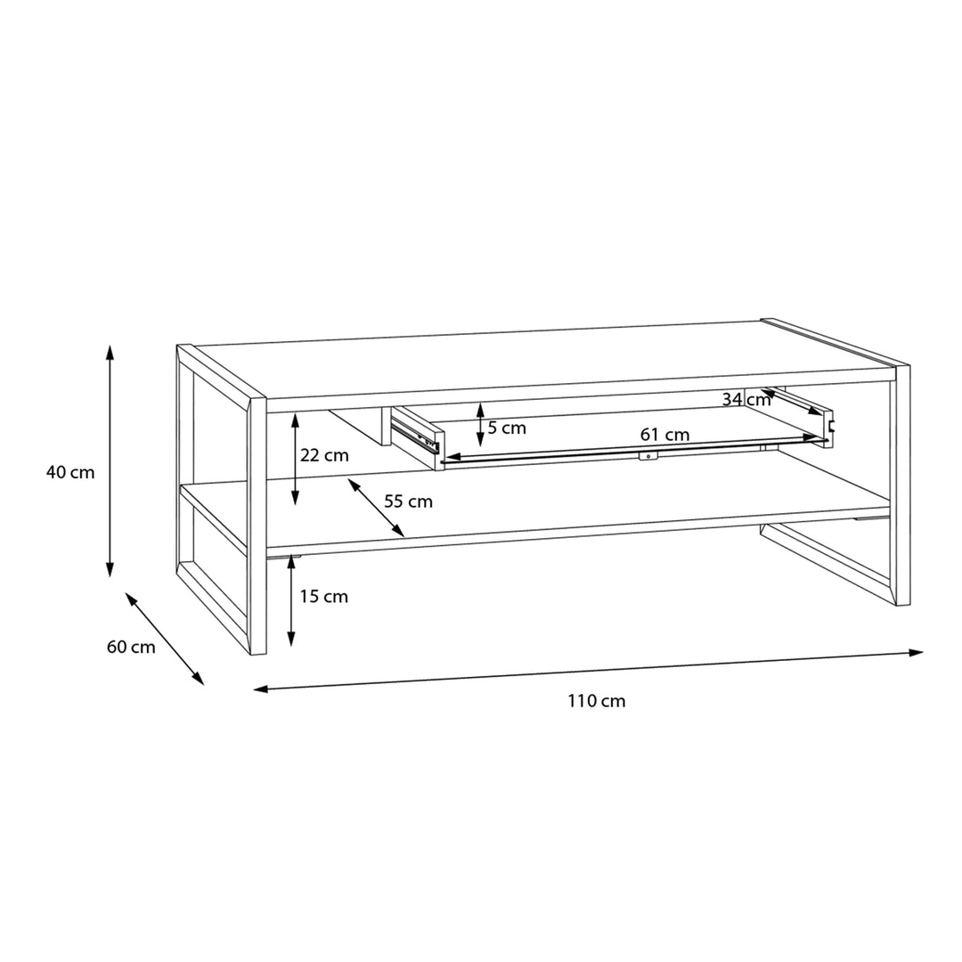 High Rock Coffee Table in Riviera Oak - TidySpaces