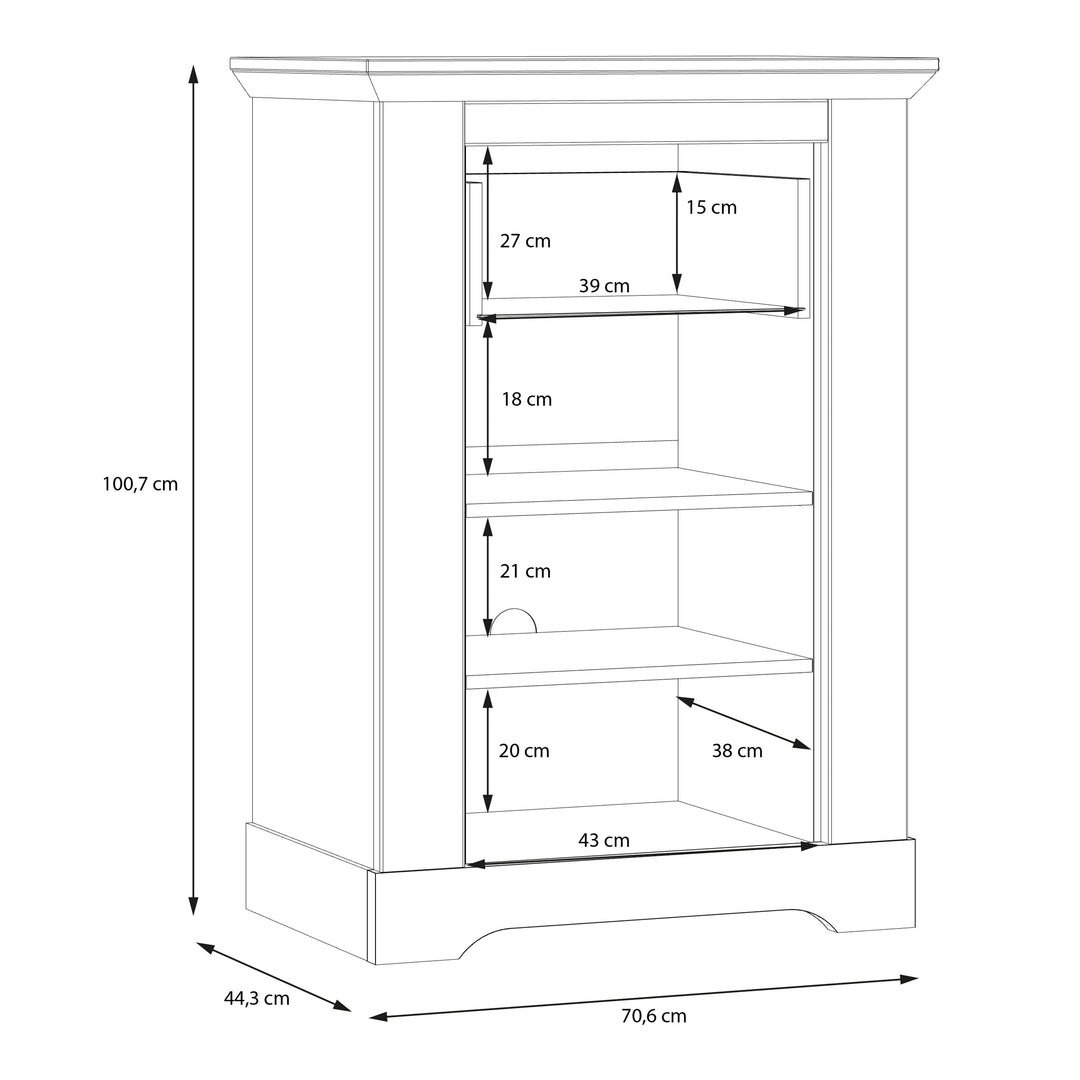 Illopa Chest of Drawers in Oak Nelson/Snowy Oak - TidySpaces