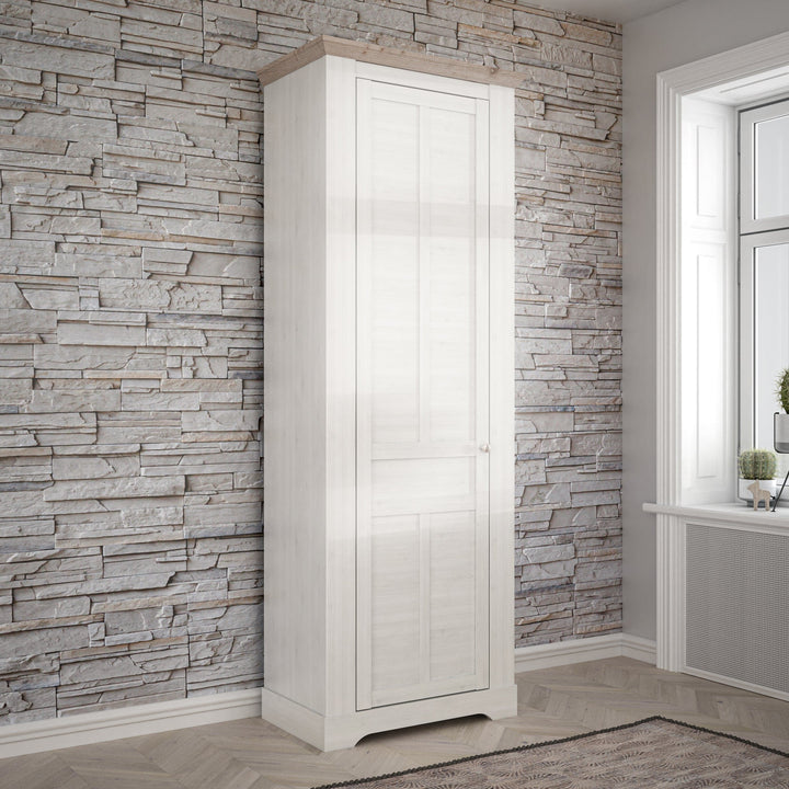 Illopa Hallway Wardrobe in Oak Nelson/Snowy Oak - TidySpaces