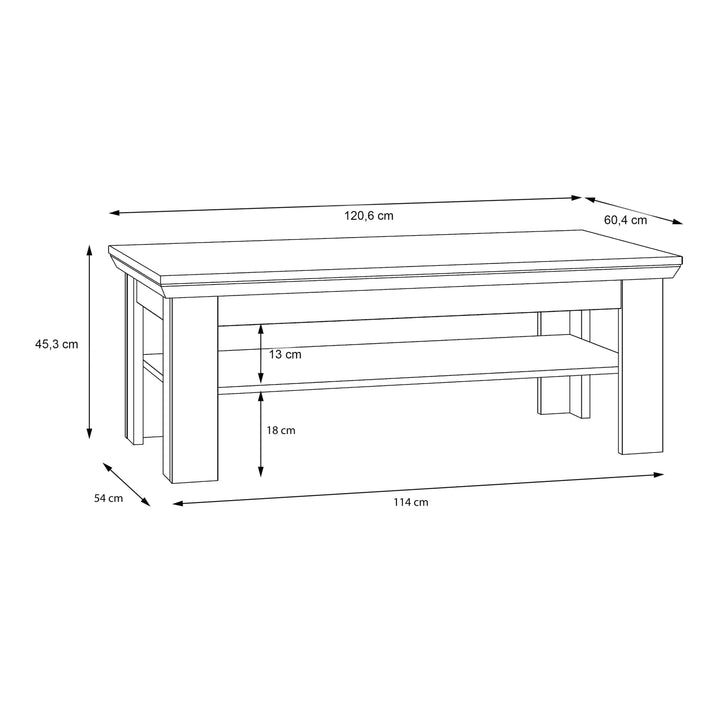 Illoppa Coffee Table in Oak Nelson/Snowy Oak - TidySpaces