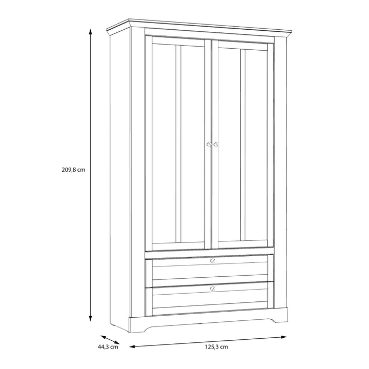 Iloppa Display Cabinet in Snowy Oak/Oak Nelson - TidySpaces