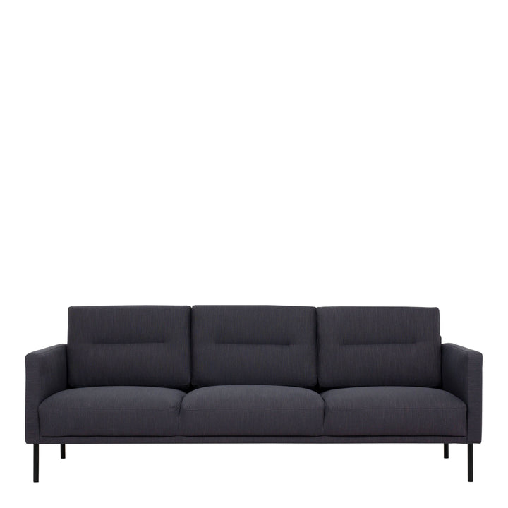 Larvik 3 Seater Sofa - Anthracite, Black Legs - TidySpaces