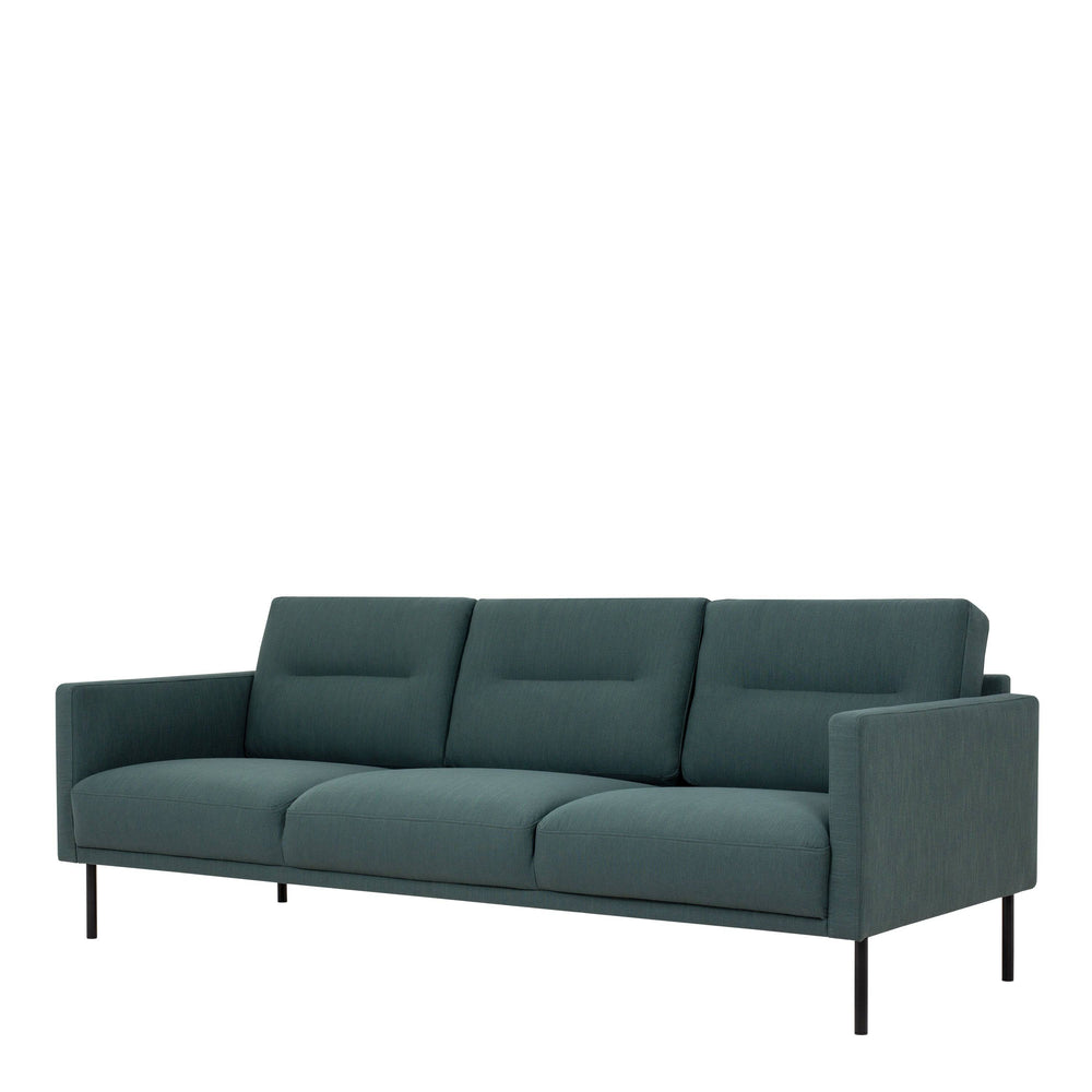 Larvik 3 Seater Sofa - Dark Green, Black Legs - TidySpaces