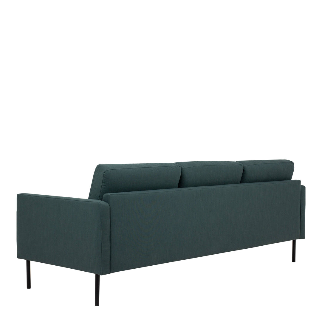 Larvik 3 Seater Sofa - Dark Green, Black Legs - TidySpaces