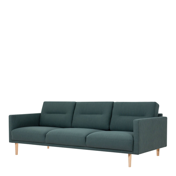 Larvik 3 Seater Sofa - Dark Green, Oak Legs - TidySpaces