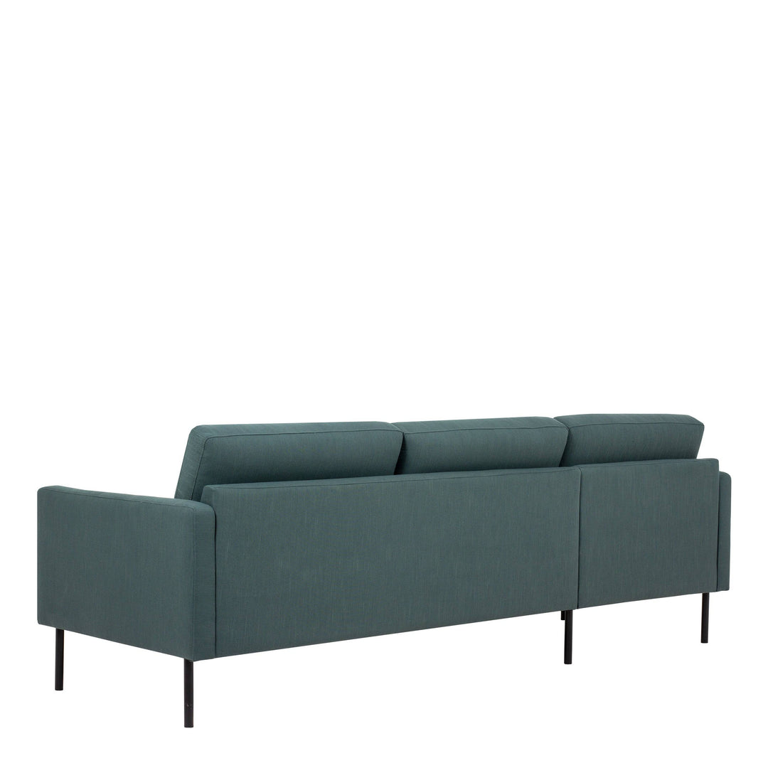 Larvik Chaiselongue Sofa (LH) - Dark Green , Black Legs - TidySpaces