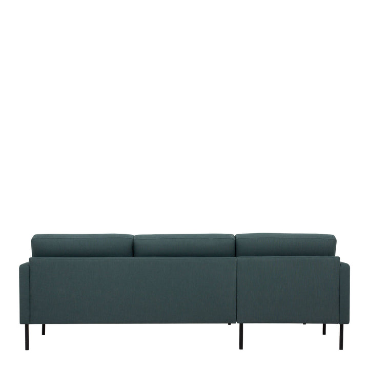 Larvik Chaiselongue Sofa (LH) - Dark Green , Black Legs - TidySpaces