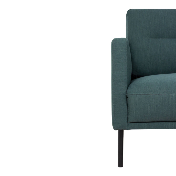 Larvik Chaiselongue Sofa (LH) - Dark Green , Black Legs - TidySpaces