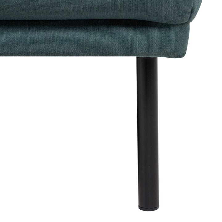 Larvik Chaiselongue Sofa (LH) - Dark Green , Black Legs - TidySpaces