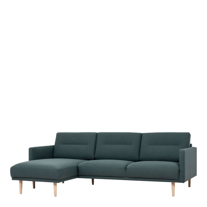 Larvik Chaiselongue Sofa  (LH) - Dark Green, Oak Legs - TidySpaces