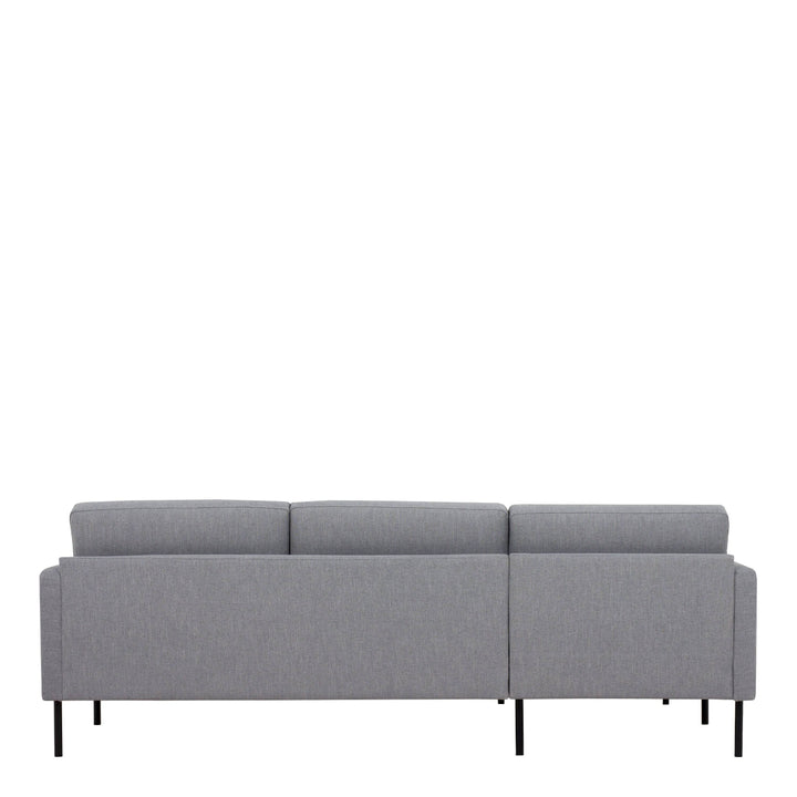 Larvik Chaiselongue Sofa (LH) - Grey , Black Legs - TidySpaces