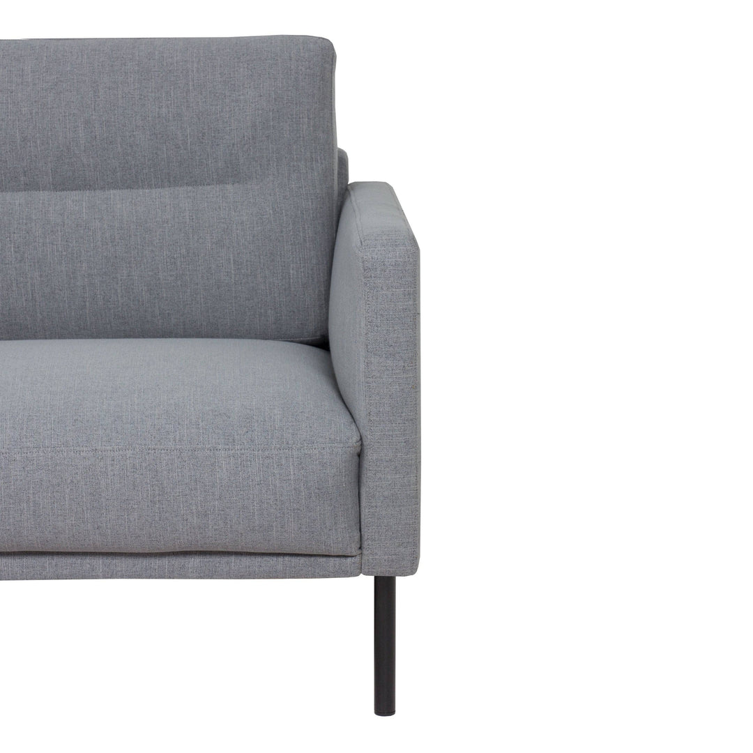 Larvik Chaiselongue Sofa (LH) - Grey , Black Legs - TidySpaces