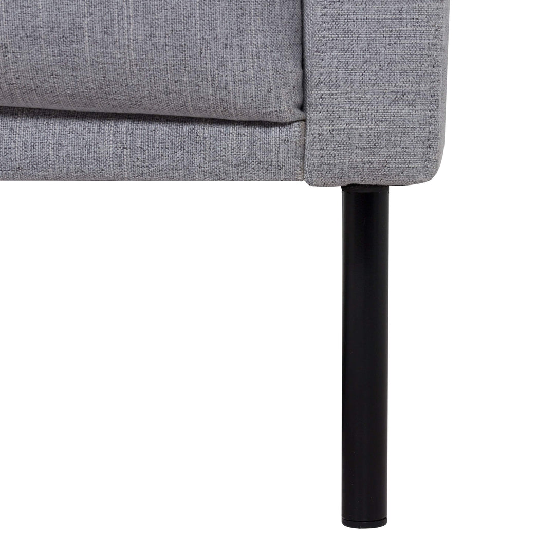 Larvik Chaiselongue Sofa (LH) - Grey , Black Legs - TidySpaces