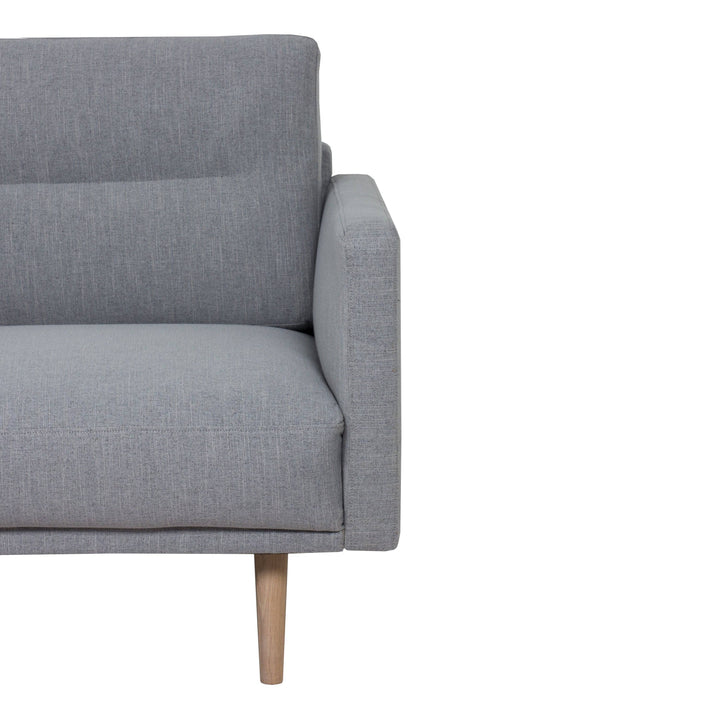 Larvik Chaiselongue Sofa  (LH) - Grey, Oak Legs - TidySpaces