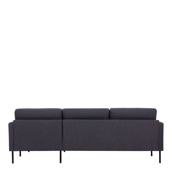 Larvik Chaiselongue Sofa (RH) - Anthracite , Black Legs - TidySpaces