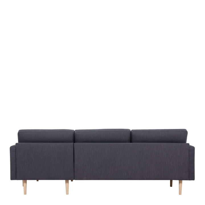 Larvik Chaiselongue Sofa (RH) - Anthracite, Oak Legs - TidySpaces