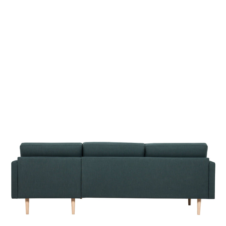 Larvik Chaiselongue Sofa (RH) - Dark Green, Oak Legs - TidySpaces