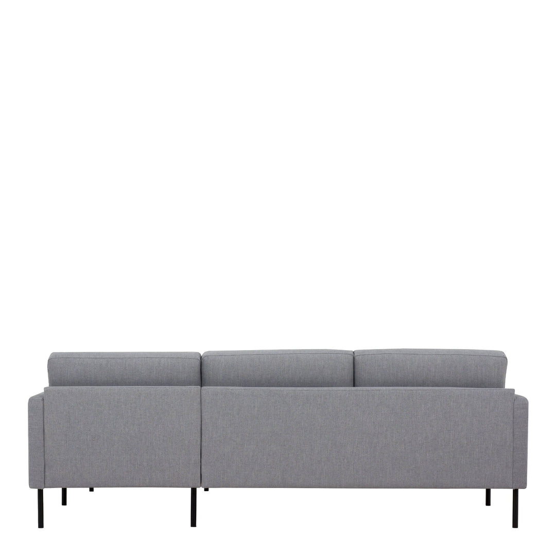 Larvik Chaiselongue Sofa (RH) - Grey, Black Legs - TidySpaces