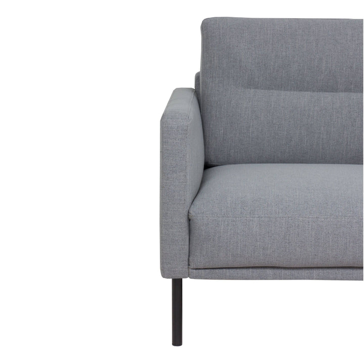 Larvik Chaiselongue Sofa (RH) - Grey, Black Legs - TidySpaces