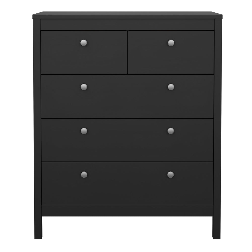 Madrid Chest 3+2 drawers in Matt Black - TidySpaces