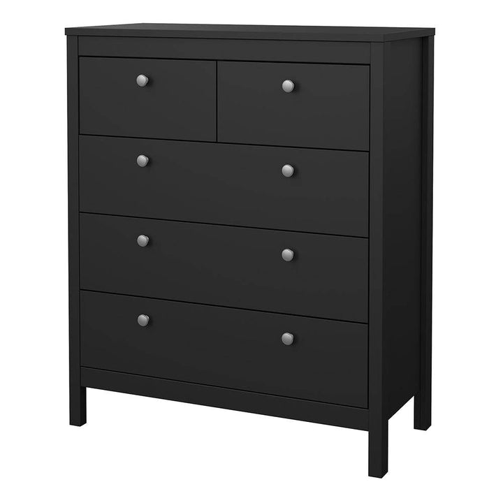 Madrid Chest 3+2 drawers in Matt Black - TidySpaces