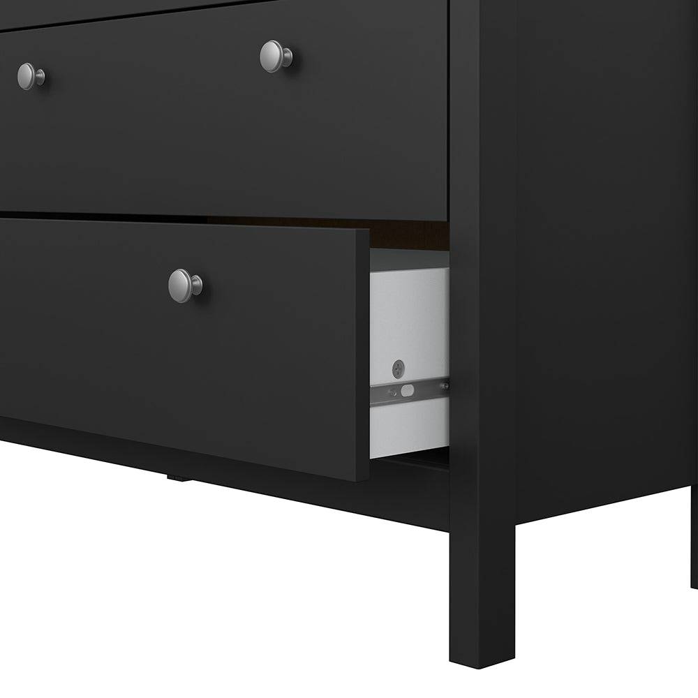 Madrid Chest 3+2 drawers in Matt Black - TidySpaces