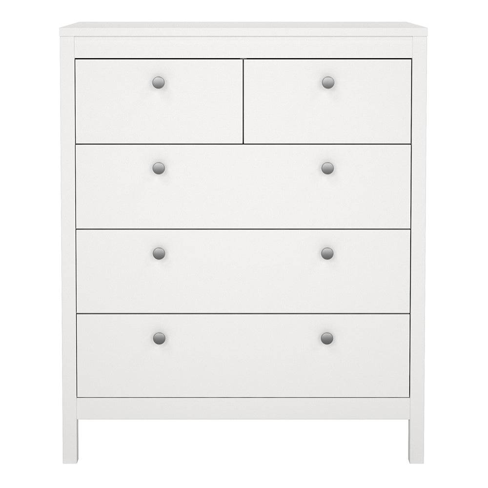 Madrid Chest 3+2 drawers in White - TidySpaces