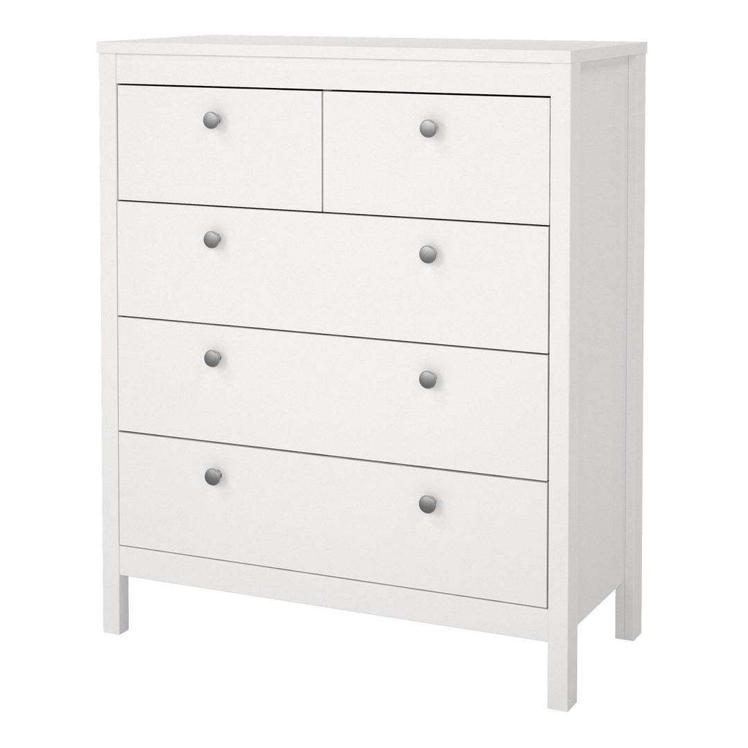 Madrid Chest 3+2 drawers in White - TidySpaces