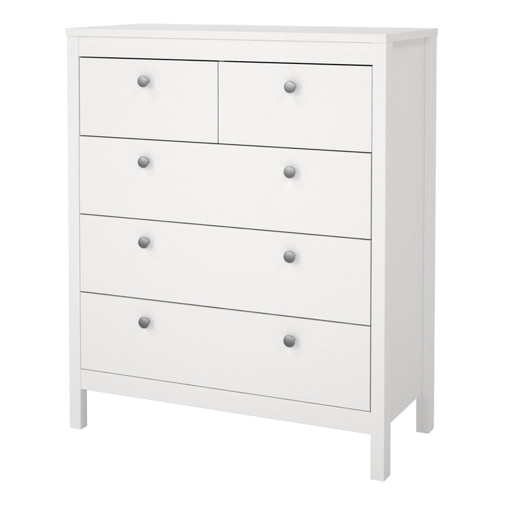 Madrid Chest 3+2 drawers in White - TidySpaces