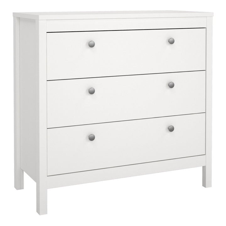 Madrid Chest 3 drawers in White - TidySpaces