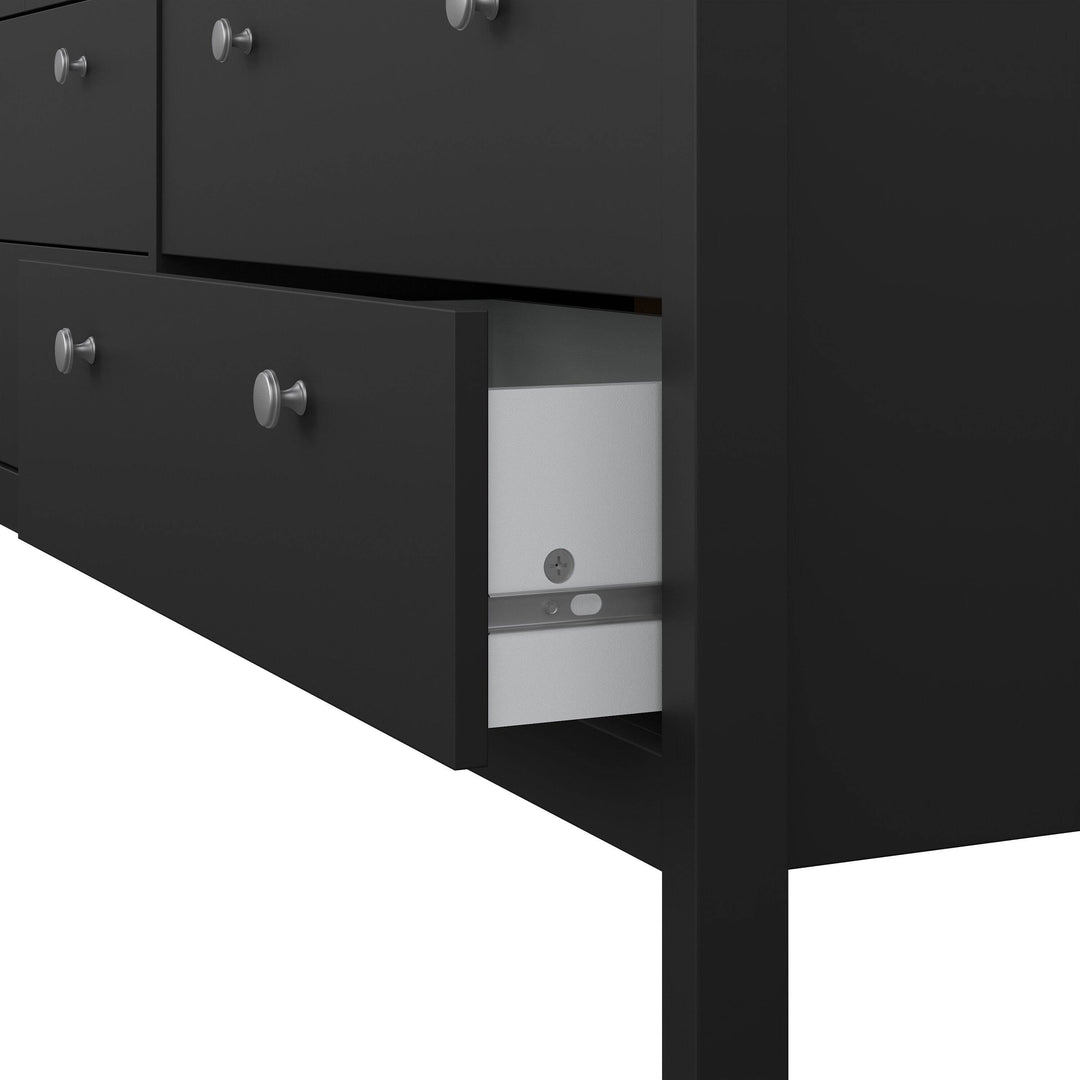 Madrid Double dresser 4+4 drawers in Matt Black - TidySpaces