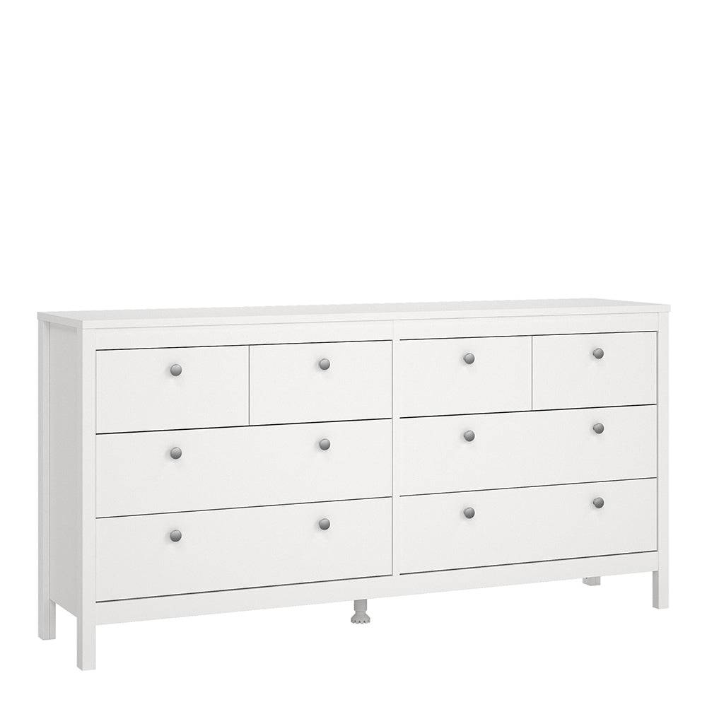 Madrid Double dresser 4+4 drawers in White - TidySpaces