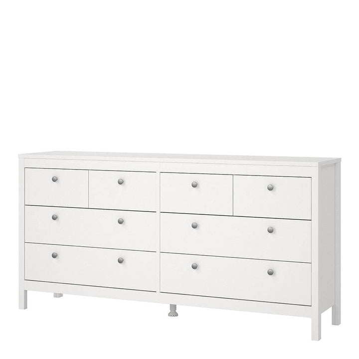 Madrid Double dresser 4+4 drawers in White - TidySpaces