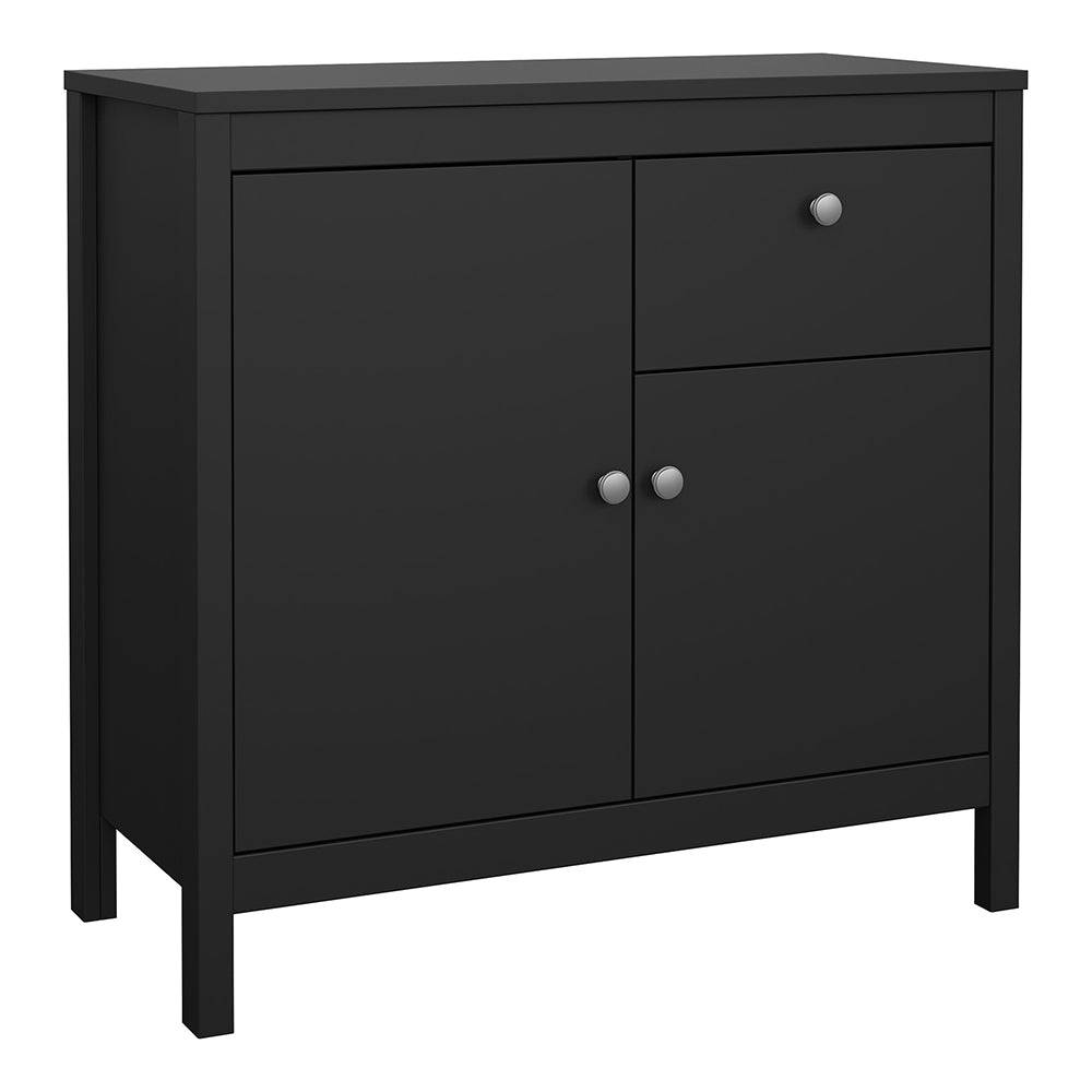 Madrid Sideboard 2 doors + 1 drawer in Matt Black - TidySpaces