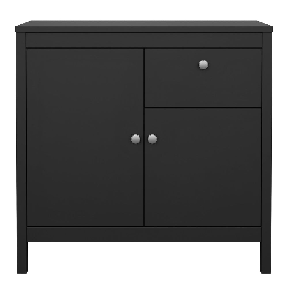 Madrid Sideboard 2 doors + 1 drawer in Matt Black - TidySpaces