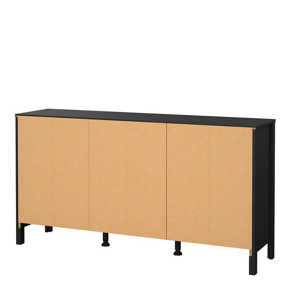 Madrid Sideboard 2 doors + 3 drawers in Matt Black - TidySpaces