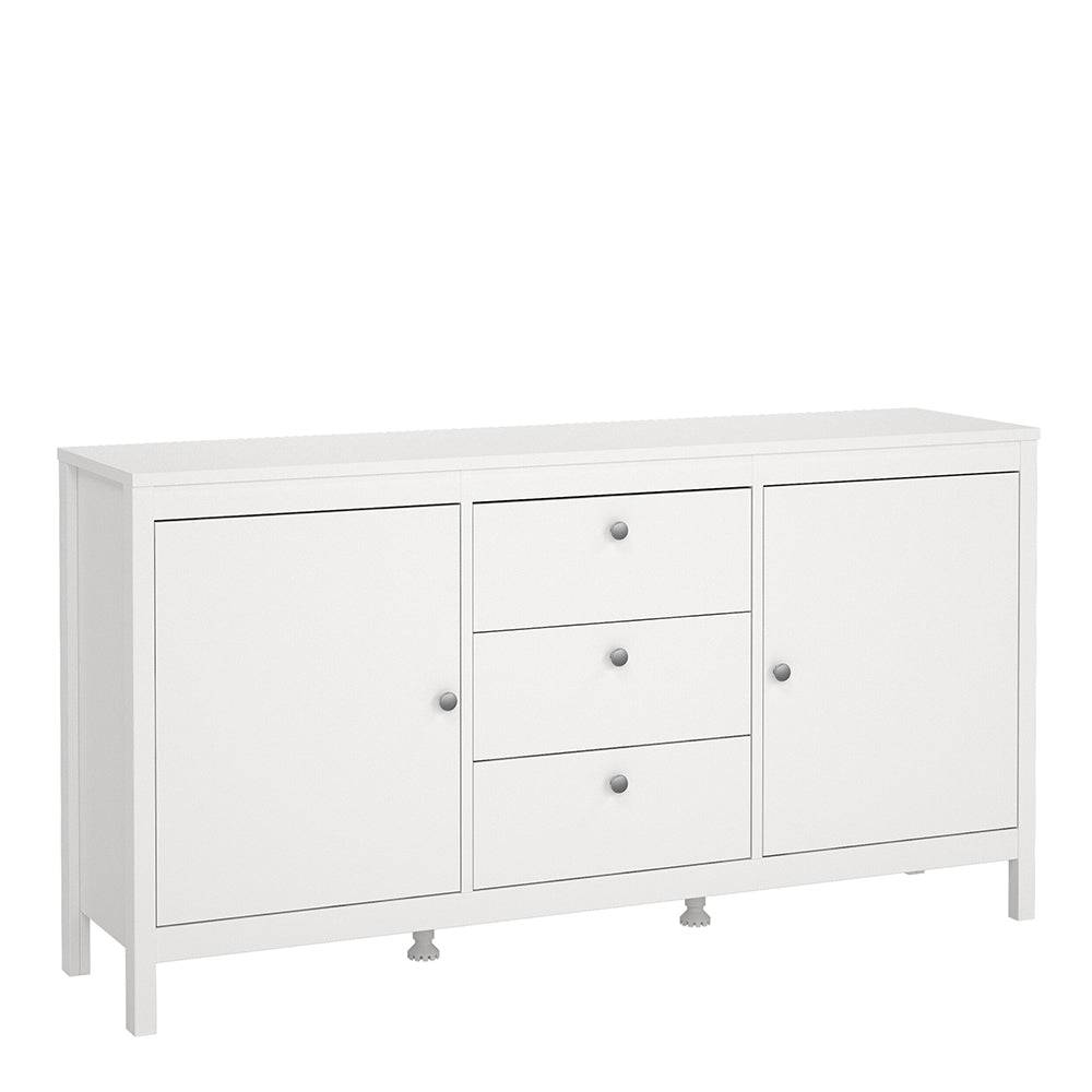 Madrid Sideboard 2 doors + 3 drawers in White - TidySpaces