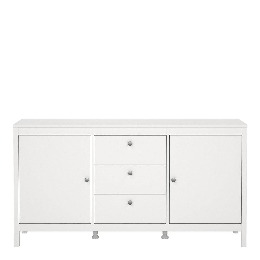 Madrid Sideboard 2 doors + 3 drawers in White - TidySpaces