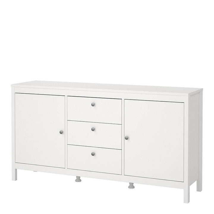 Madrid Sideboard 2 doors + 3 drawers in White - TidySpaces