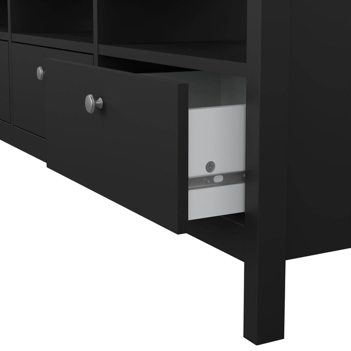 Madrid Tv-unit 3 drawers in Matt Black - TidySpaces