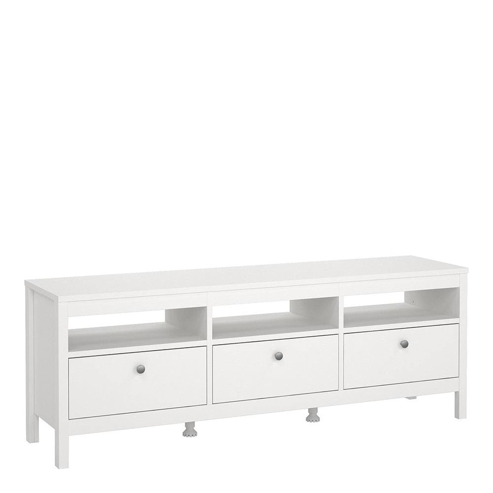 Madrid Tv-unit 3 drawers in White - TidySpaces