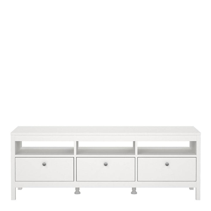 Madrid Tv-unit 3 drawers in White - TidySpaces